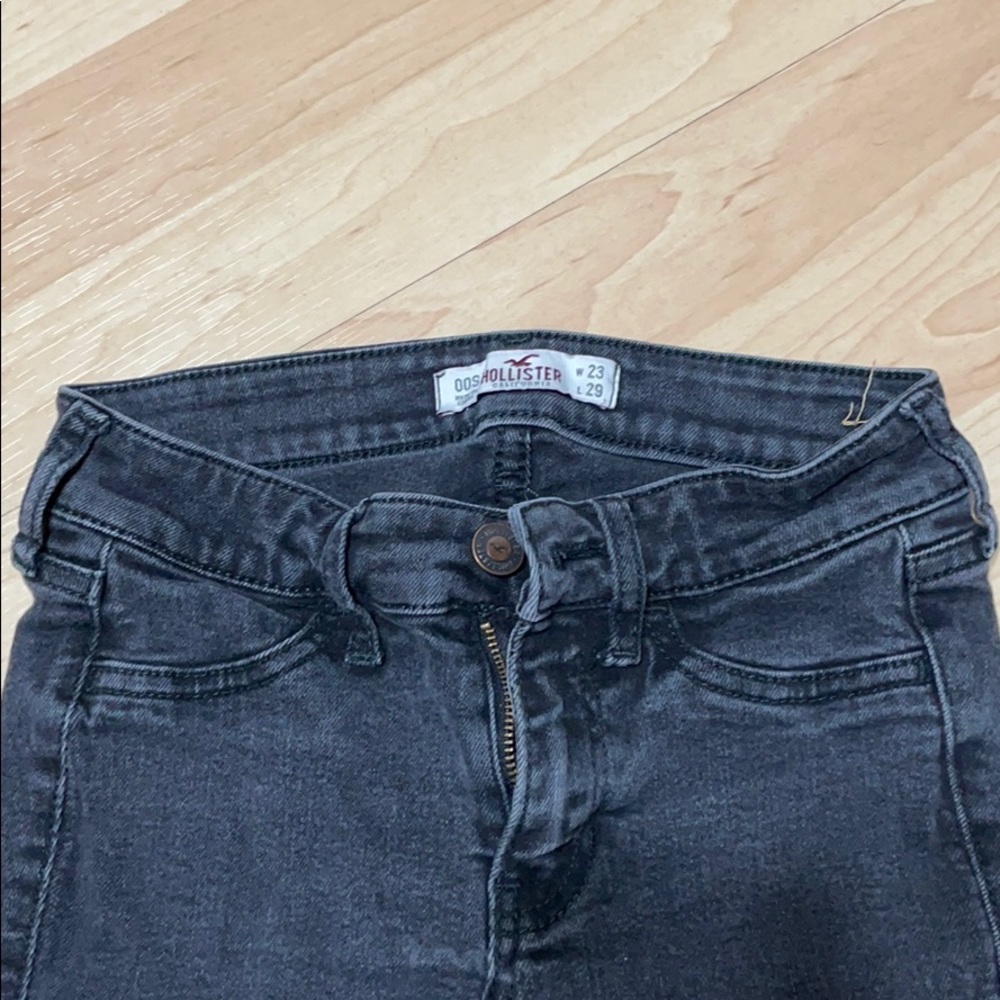 BLACK WASHED OUT SKINNY JEANS - Picture 2 of 4